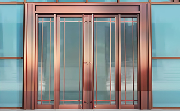 礼泉玻璃地弹门